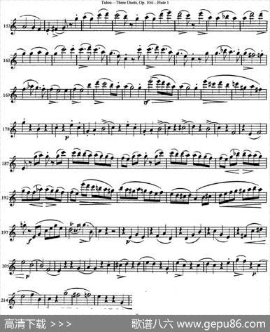 图露三首长笛简易重奏曲Op.104（Flute1）（NO.1）|Tulou（图露）