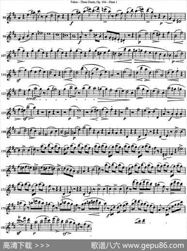 图露三首长笛简易重奏曲Op.104（Flute1）（NO.2）|Tulou（图露）