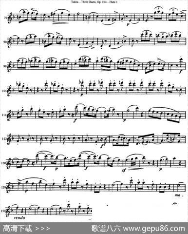 图露三首长笛简易重奏曲Op.104（Flute1）（NO.3）|Tulou（图露）