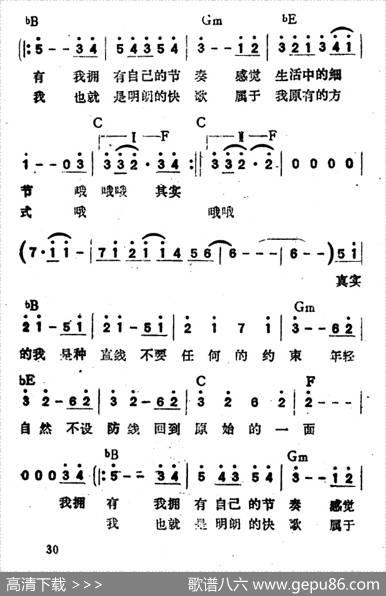 拥有自己的节奏（带和弦） - 薛玉玲|童安格