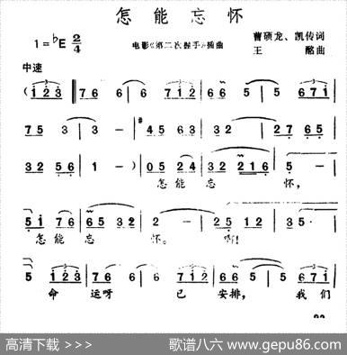 怎能忘怀（电影《第二次握手》插曲） - 曹硕龙、凯传|王酩