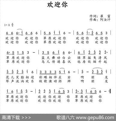 欢迎你 - 崔富|阿汝汗