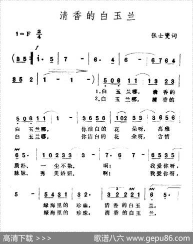 清香的白玉兰 - 张士燮|王酩