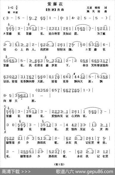 紫滕花（歌剧《伤逝》选曲） - 王泉韩伟|施光南