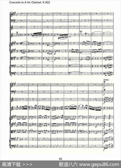 ConcertoinAforClarinet,K.622（A调单簧管协奏曲,K.62）