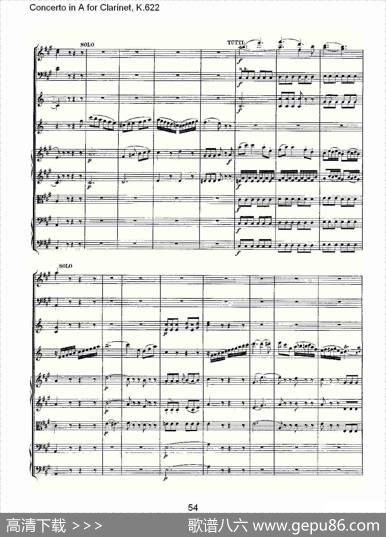 ConcertoinAforClarinet,K.622（A调单簧管协奏曲,K.62）