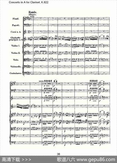 ConcertoinAforClarinet,K.622（A调单簧管协奏曲,K.62）