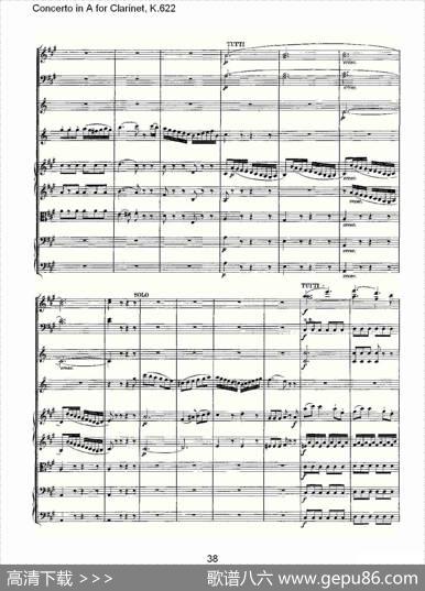 ConcertoinAforClarinet,K.622（A调单簧管协奏曲,K.62）