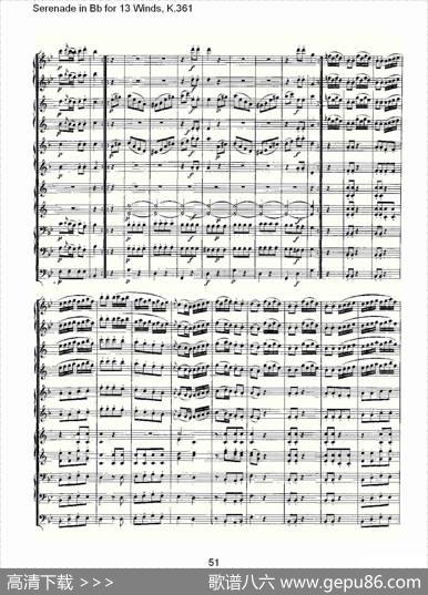 SerenadeinBbfor13Winds,K.361（Bb调13管乐小夜曲,K.）