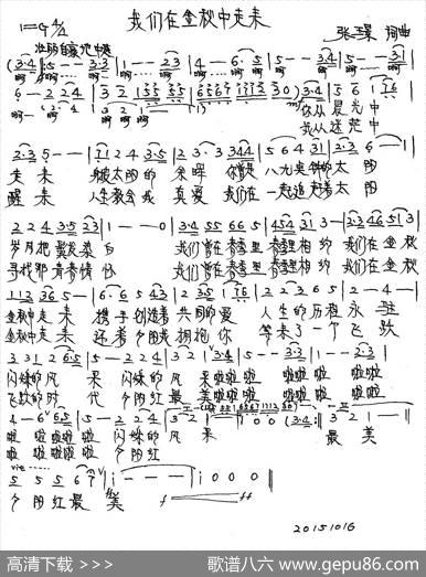 我们在金秋中走来（张璟词曲） - 张璟|张璟