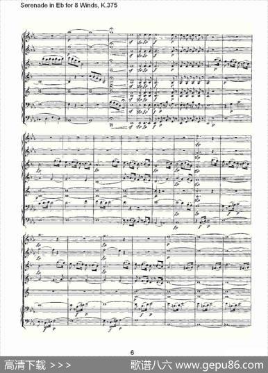 SerenadeinEbfor8Winds,K.375（Eb调8管乐小夜曲,K.37）
