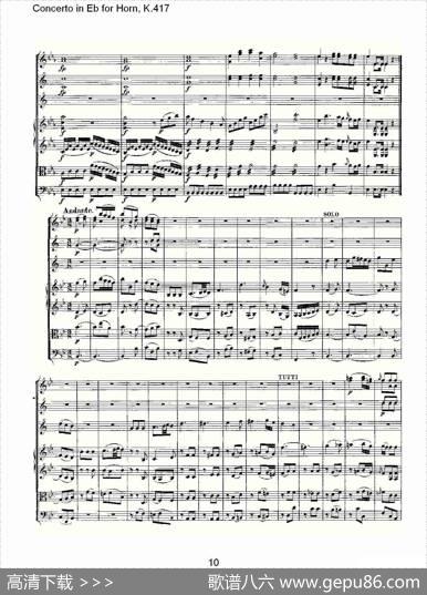 ConcertoinEbforHorn,K.417（Eb调法国号协奏曲,K.417）