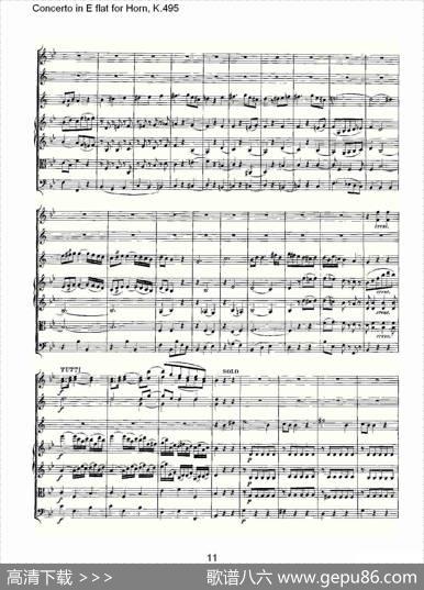 ConcertoinEflatforHorn,K.495（Eb调法国号协奏曲,K.4）