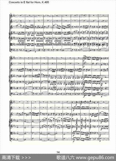ConcertoinEflatforHorn,K.495（Eb调法国号协奏曲,K.4）