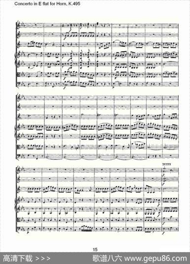 ConcertoinEflatforHorn,K.495（Eb调法国号协奏曲,K.4）