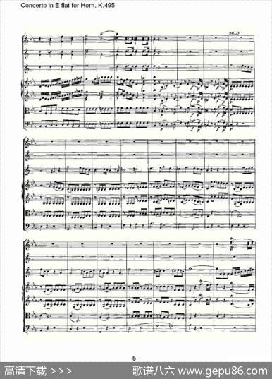 ConcertoinEflatforHorn,K.495（Eb调法国号协奏曲,K.4）