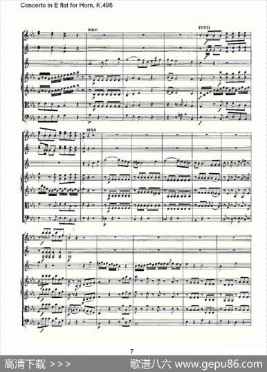 ConcertoinEflatforHorn,K.495（Eb调法国号协奏曲,K.4）