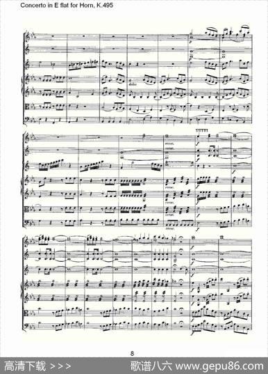 ConcertoinEflatforHorn,K.495（Eb调法国号协奏曲,K.4）