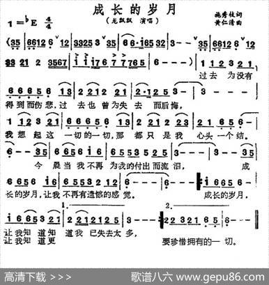 成长的岁月（施秀枝词黄仁清曲） - 施秀枝|黄仁清
