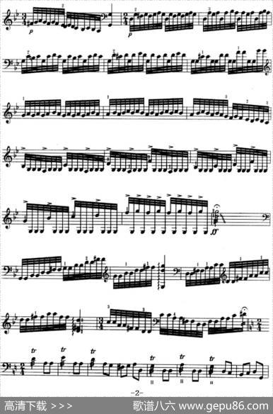 三弦综合练习曲（五线谱）|谈龙建