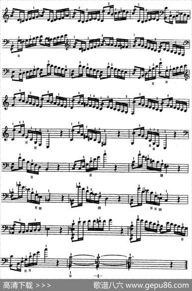 三弦综合练习曲（五线谱）|谈龙建