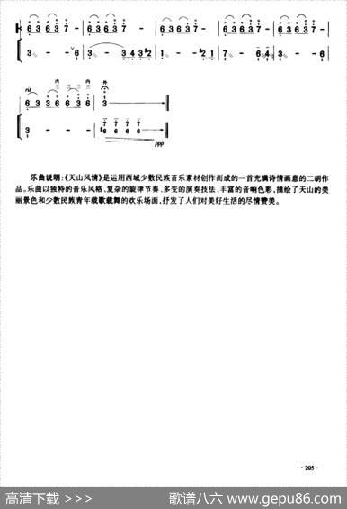 天山风情（二胡+扬琴伴奏）|王建民