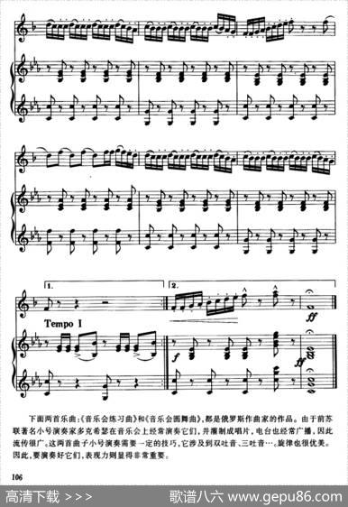 那不勒斯舞曲（小号+伴奏）|柴科夫斯基