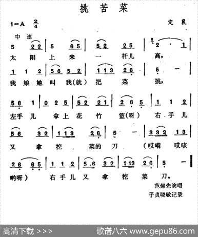 挑苦菜