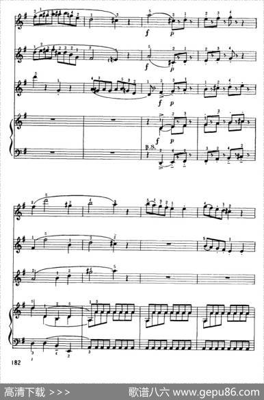 G大调弦乐小夜曲（第四乐章）（四重奏）|莫扎特曲弗兰克加维安尼改编