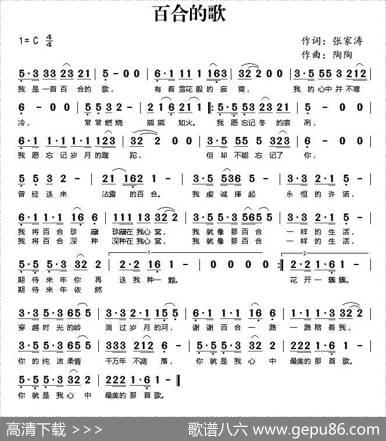 百合的歌 - 张家涛|陶陶