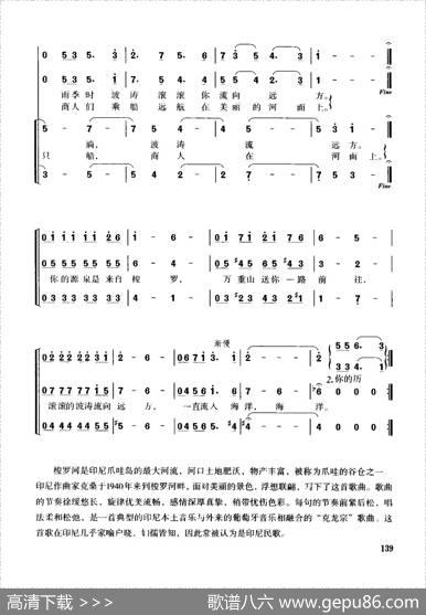 [印尼]梭罗河（领唱、重唱、同声二部和三部合唱） - [印尼]克桑|[印尼]克桑