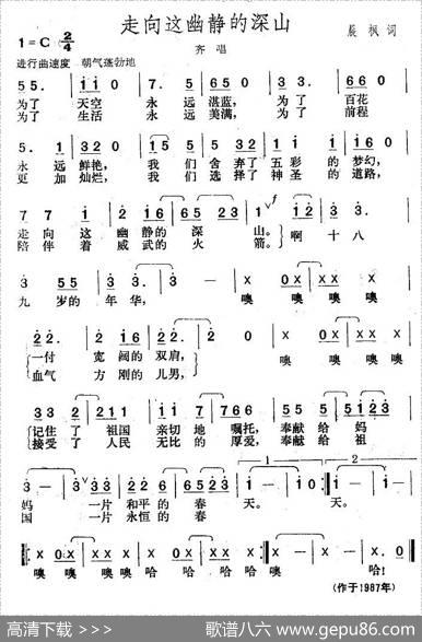 走向这幽静的深山 - 晨枫