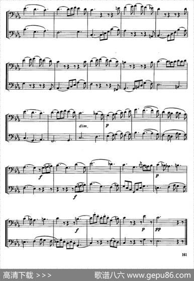 长号二重奏练习曲（4——14）