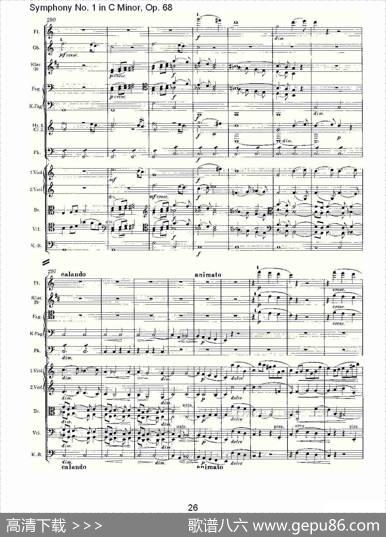 C小调第一交响曲,Op.68第四乐章（一）