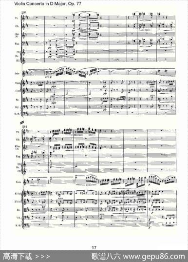 D大调小提琴协奏曲,Op.77第三乐章