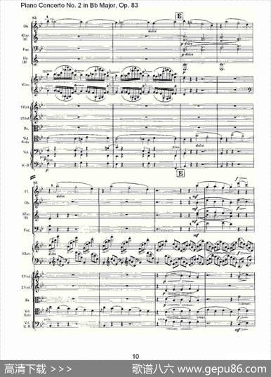 Bb大调钢琴第二协奏曲,Op.83第三乐章