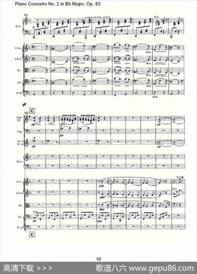 Bb大调钢琴第二协奏曲,Op.83第四乐章