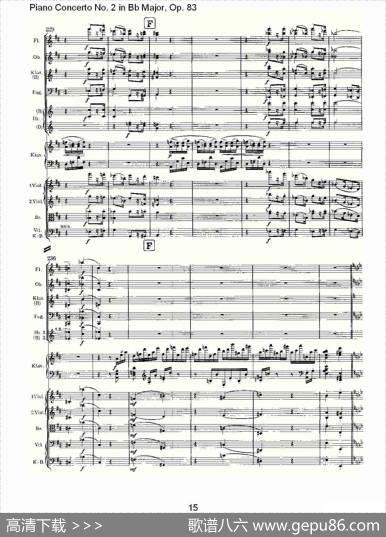 Bb大调钢琴第二协奏曲,Op.83第四乐章