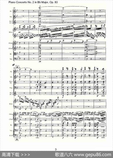 Bb大调钢琴第二协奏曲,Op.83第四乐章