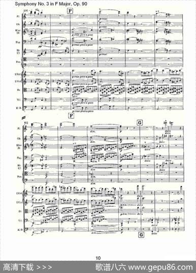 F大调第三交响曲,Op.90第二乐章