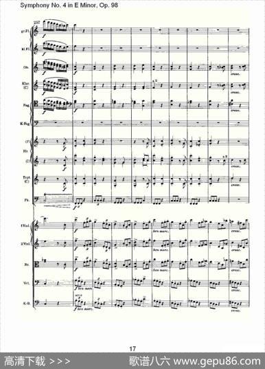 E小调第四交响曲,Op.98第三乐章