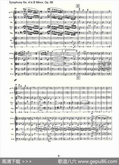 E小调第四交响曲,Op.98第三乐章