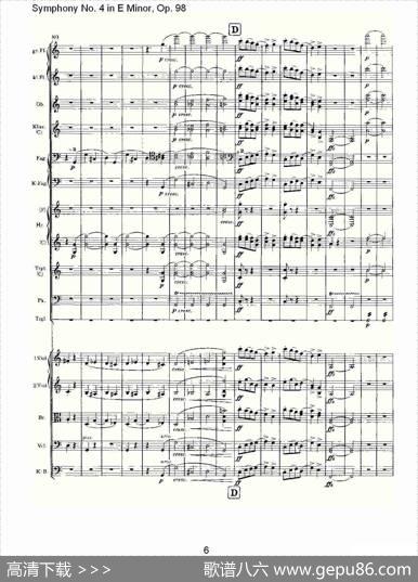 E小调第四交响曲,Op.98第三乐章