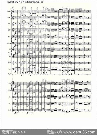 E小调第四交响曲,Op.98第三乐章