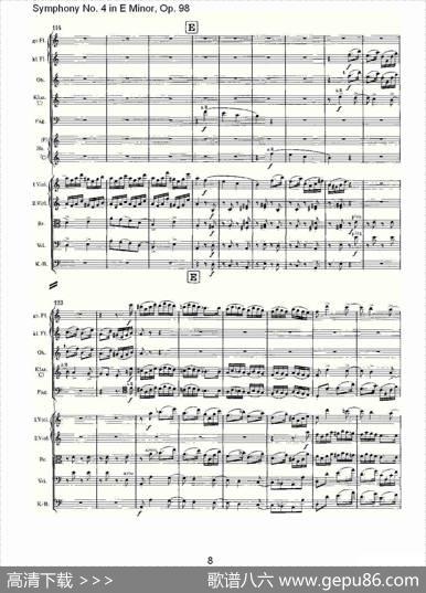 E小调第四交响曲,Op.98第三乐章