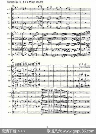 E小调第四交响曲,Op.98第三乐章