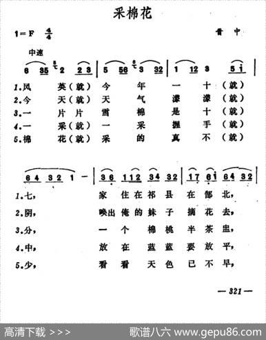 采棉花