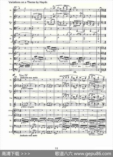 VariationsonaThemebyHaydn海顿主旋律变奏曲（一）
