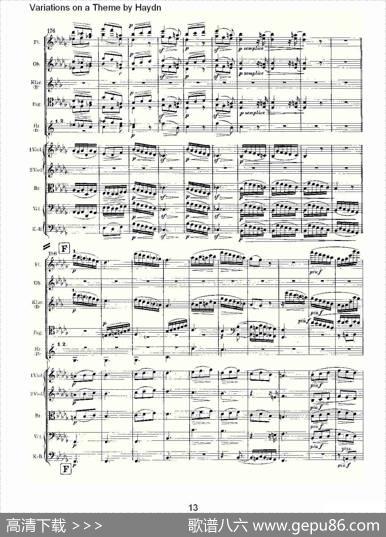 VariationsonaThemebyHaydn海顿主旋律变奏曲（一）