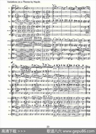 VariationsonaThemebyHaydn海顿主旋律变奏曲（一）